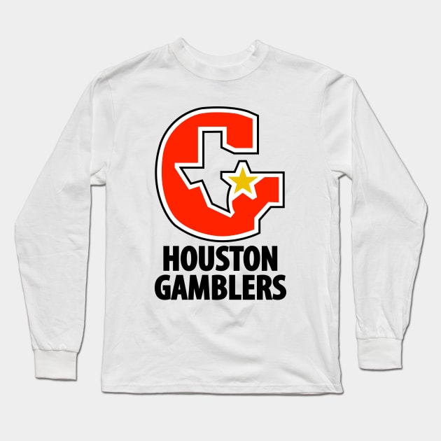 DEFUNCT - HOUSTON GAMBLERS Long Sleeve T-Shirt by LocalZonly